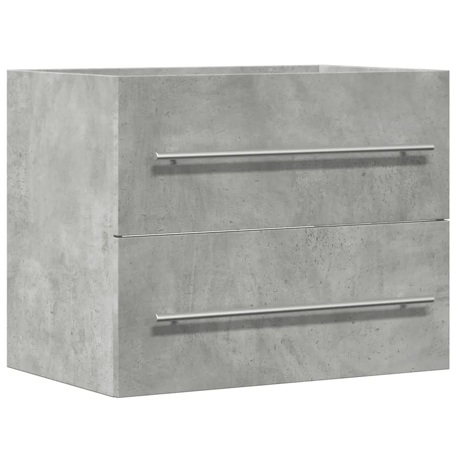 Armoire d'évier Gris béton 60x38,5x48 cm Aggloméré - 2