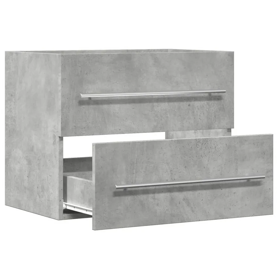 Armoire d'évier Gris béton 60x38,5x48 cm Aggloméré - 7