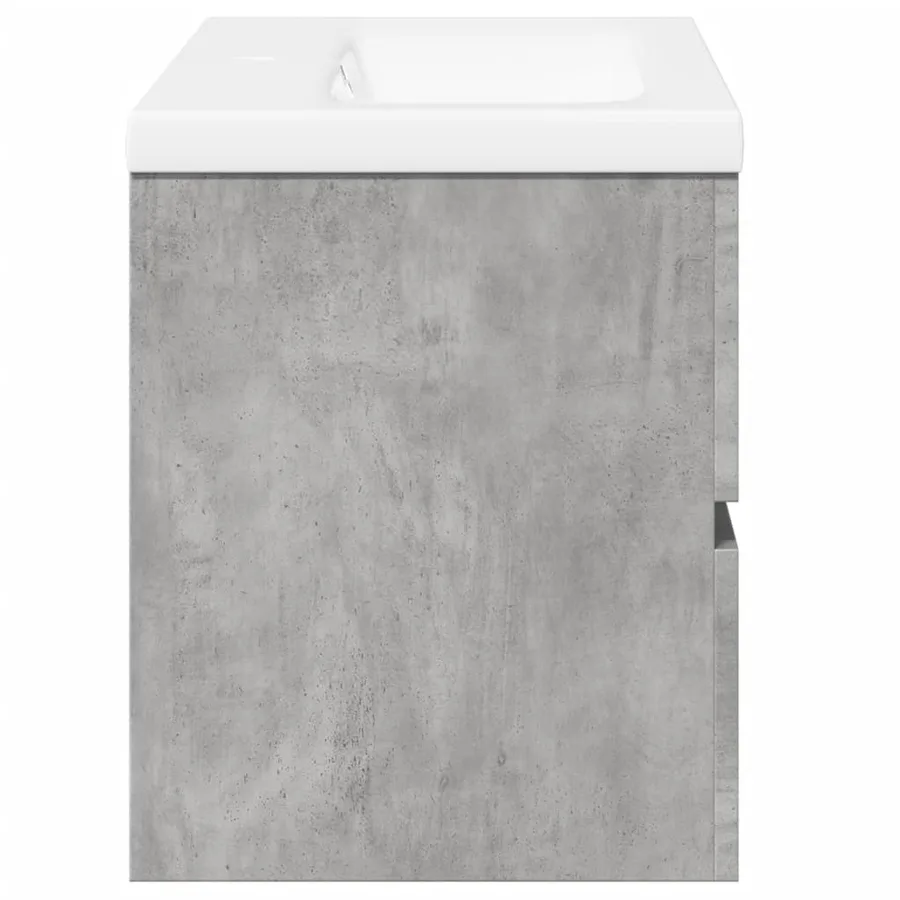 Ensemble de meubles de salle de bain 2 pcs gris béton - 5