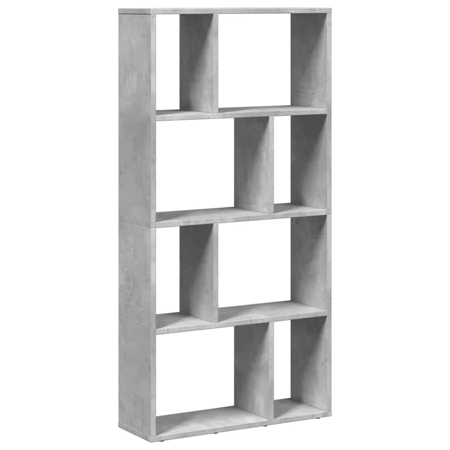 Bibliothèque gris béton 60x20x120,5 cm bois d'ingénierie - 2
