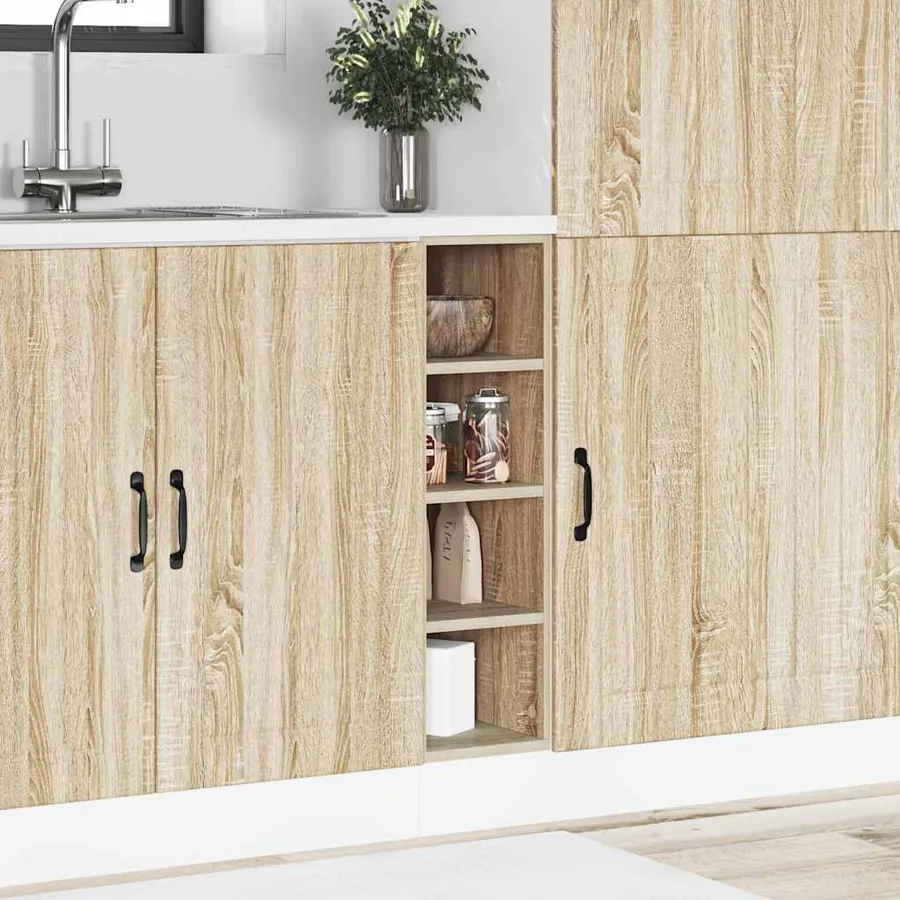 Armoire basse "Riga" chêne sonoma 20x44,5x81,5 cm - 3