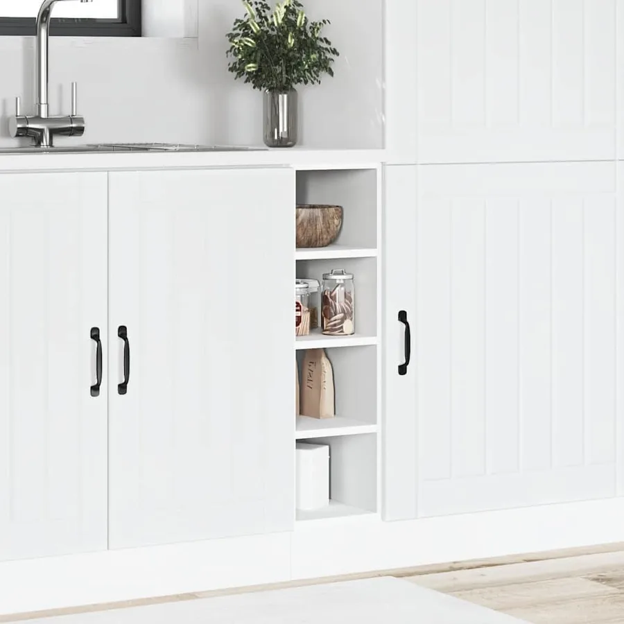 Meuble bas "Riga" Blanc 20 x 44,5 x 81,5 cm Bois d'ingénierie - 3