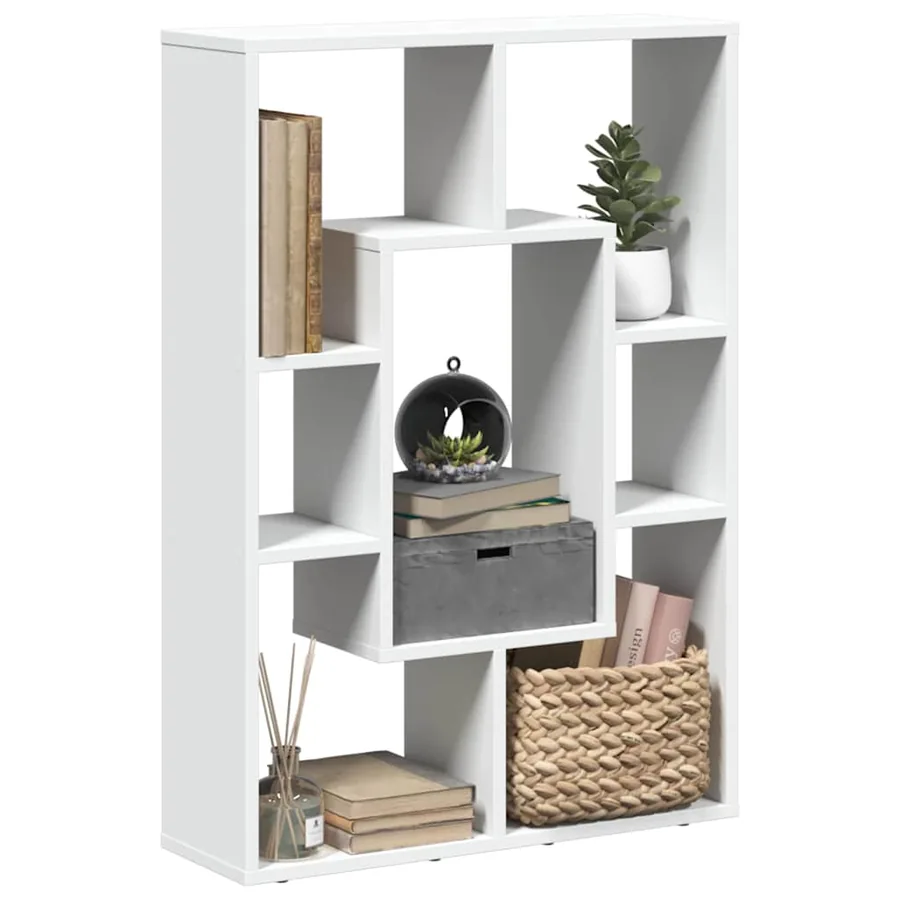 Bibliothèque Blanc 63x20x90 cm Bois d'ingénierie