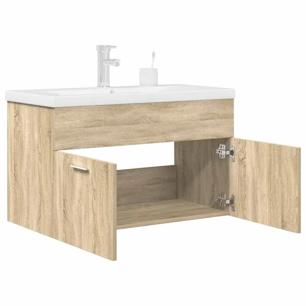 Armoire lavabo de salle de bain et vasque et robinet intégrés