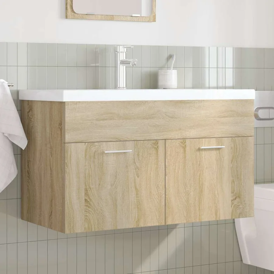 Armoire lavabo de salle de bain et vasque et robinet intégrés - 3