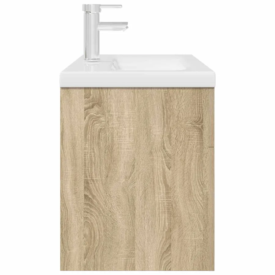 Armoire lavabo de salle de bain et vasque et robinet intégrés - 7