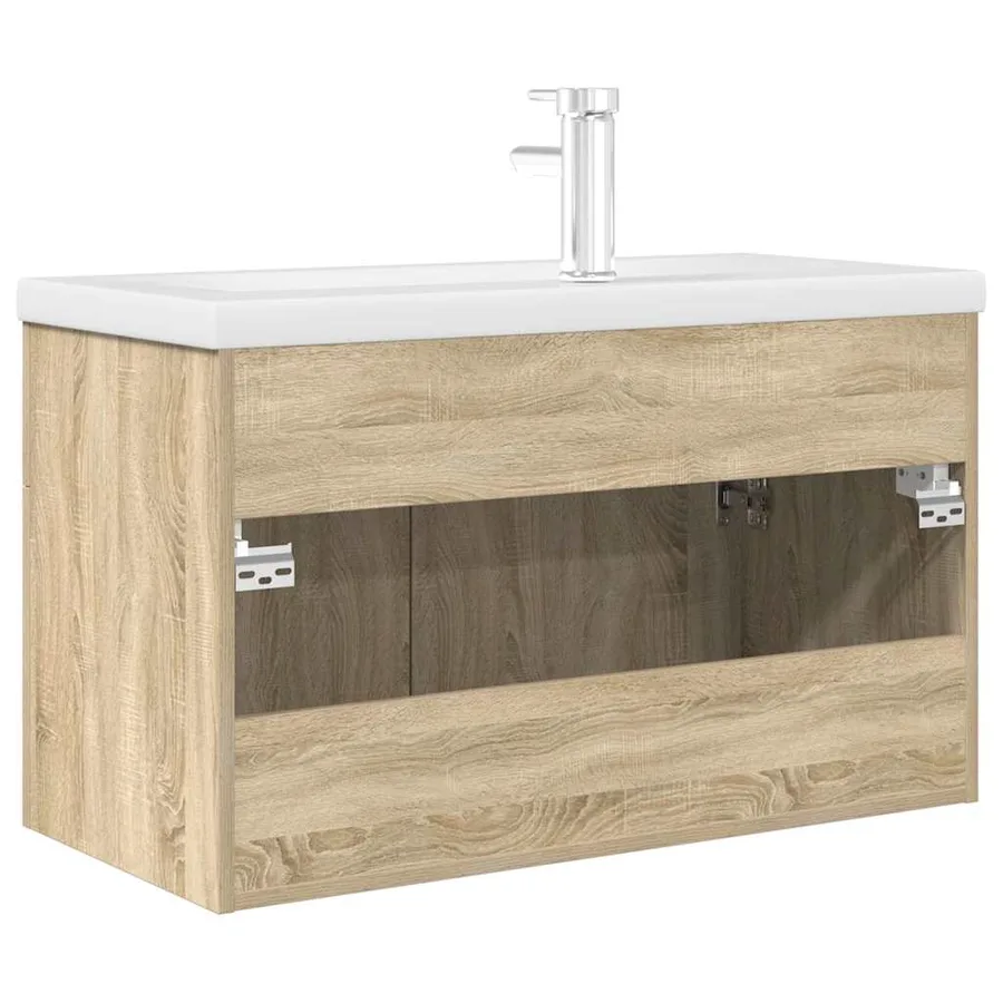Armoire lavabo de salle de bain et vasque et robinet intégrés - 8
