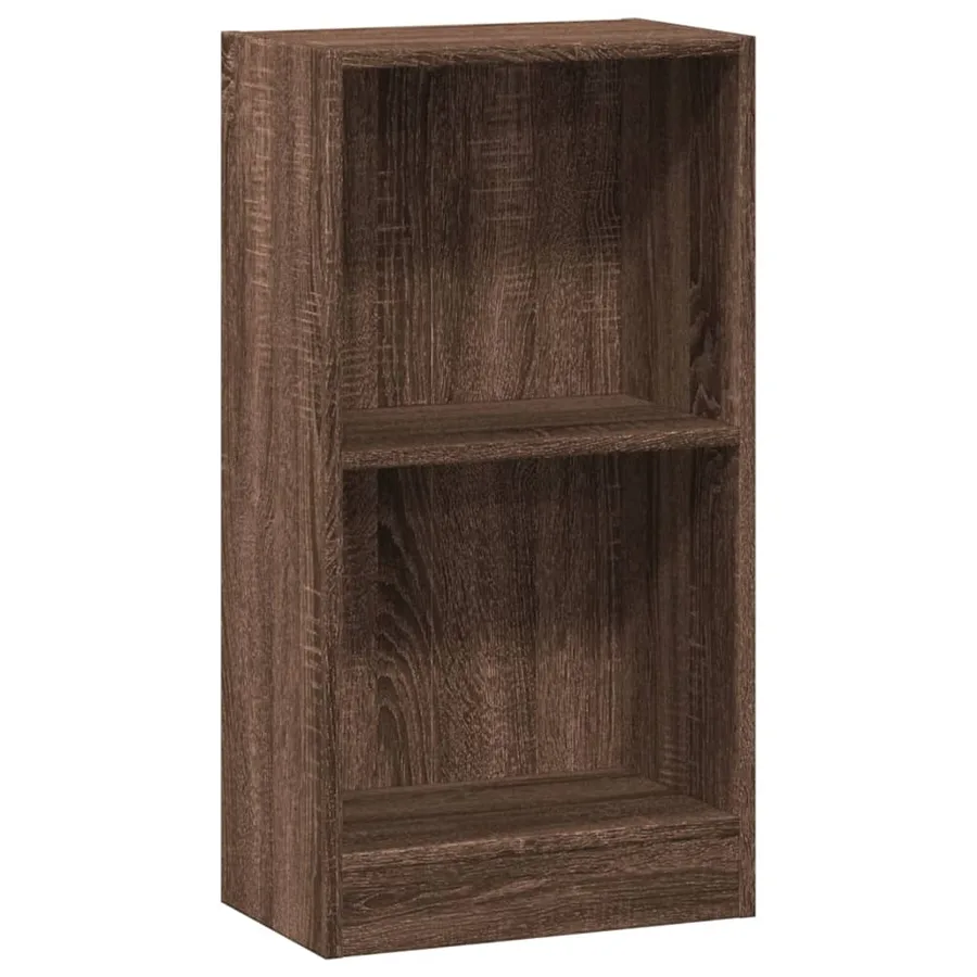 Bibliothèque chêne marron 40x24x76 cm bois d'ingénierie - 2