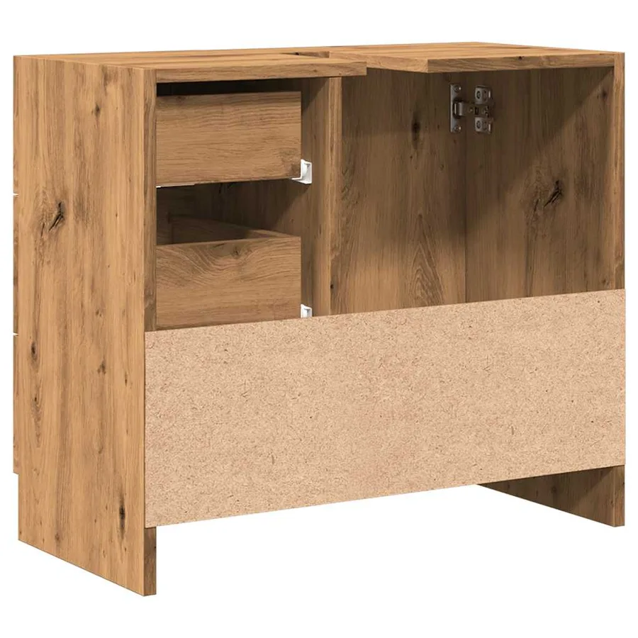 Armoire d'évier chêne artisanal 63x30x54 cm bois d'ingénierie - 6