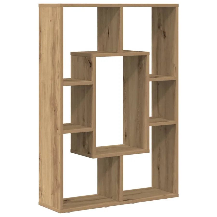 Bibliothèque chêne artisanal 63x20x90 cm bois d'ingénierie - 2