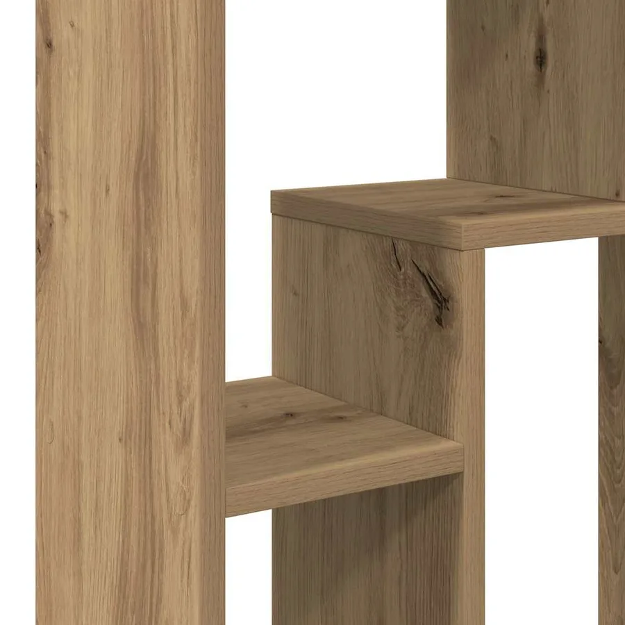 Bibliothèque chêne artisanal 63x20x90 cm bois d'ingénierie - 9