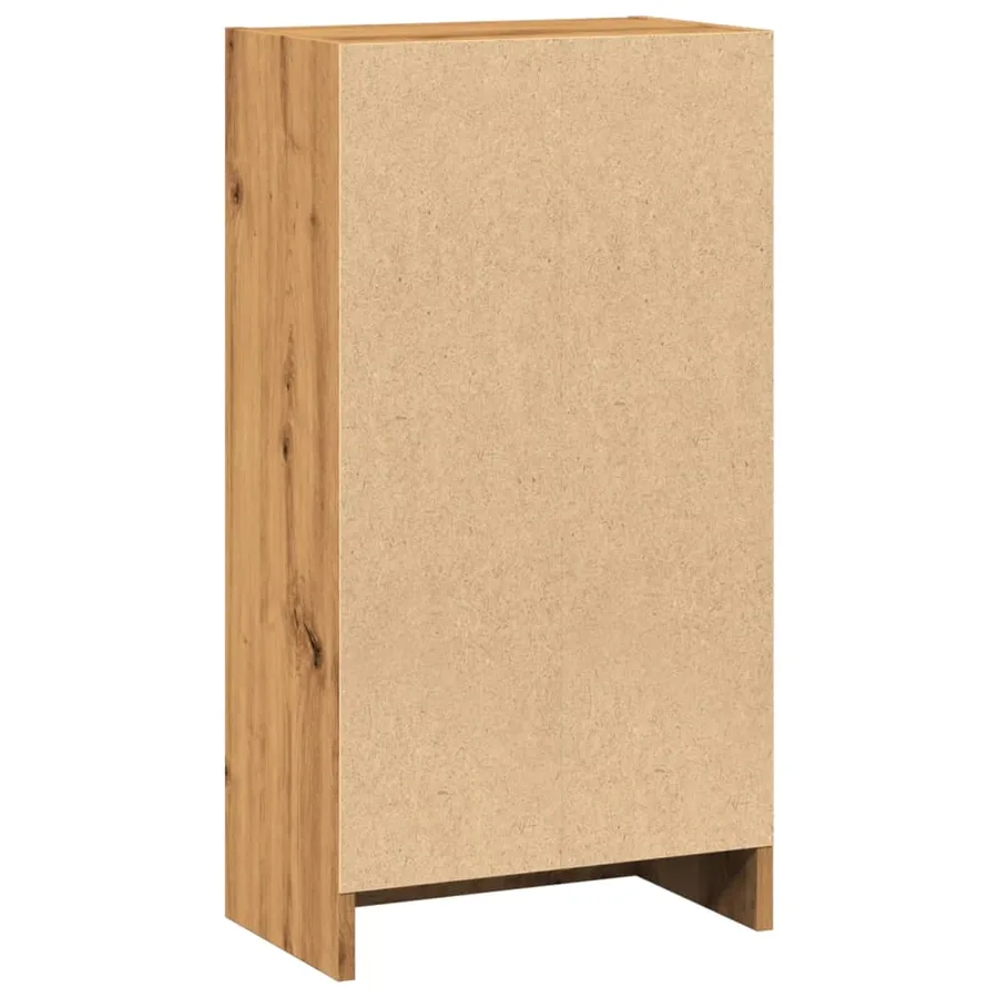 Bibliothèque chêne artisanal 40x24x76 cm bois d'ingénierie - 5