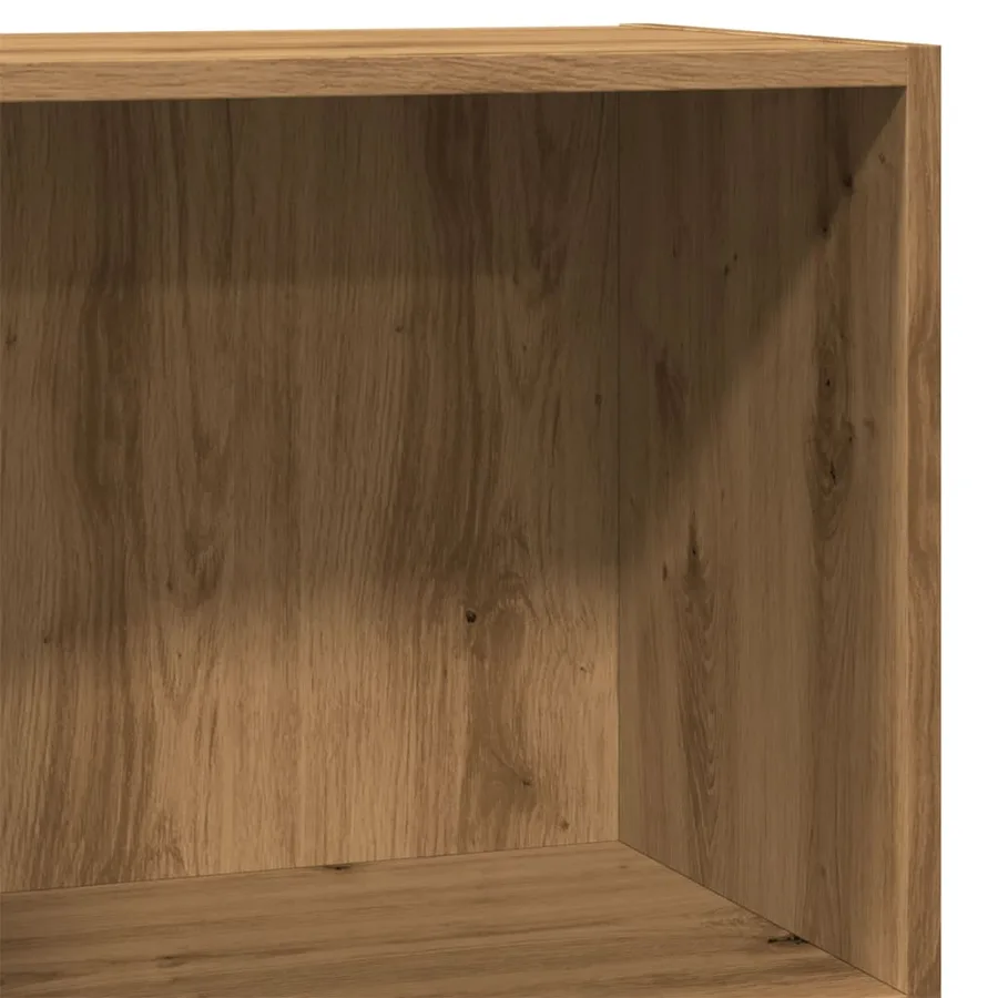 Bibliothèque chêne artisanal 40x24x76 cm bois d'ingénierie - 7