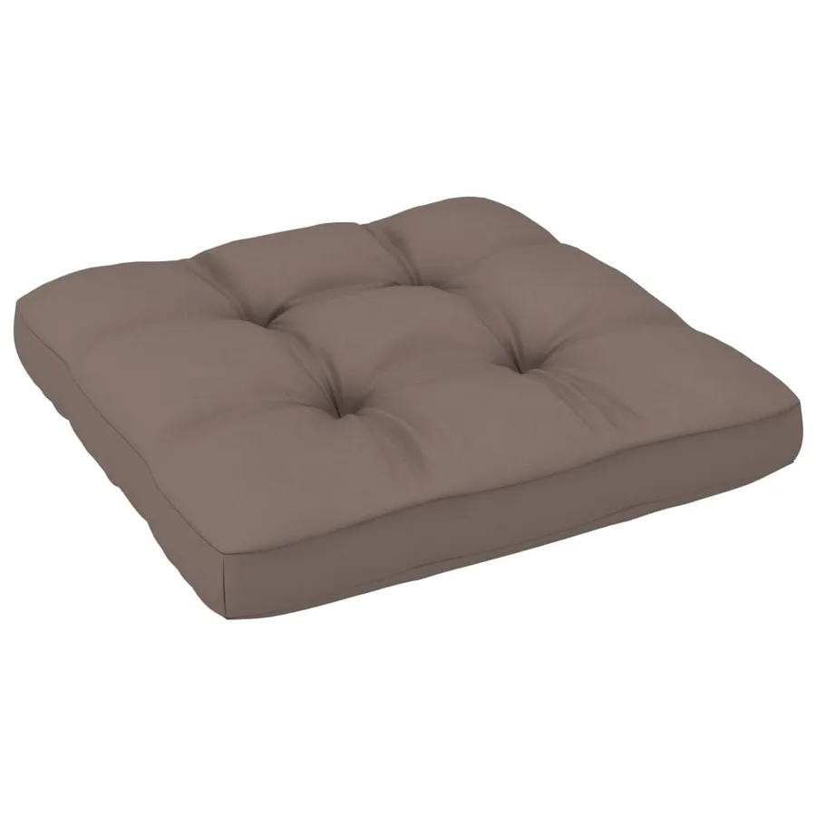 Salon de jardin palette 4pcs avec coussins Pin imprégné de gris - 3
