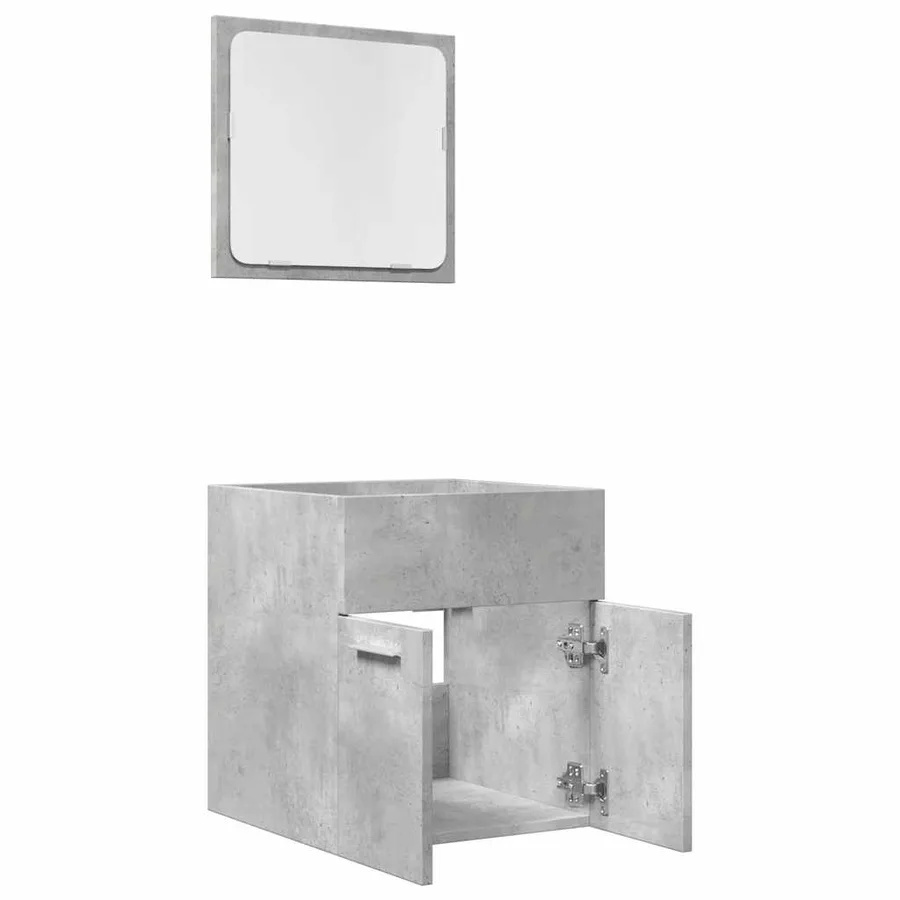 Ensemble de meubles de salle de bain 2 pcs gris béton - 5