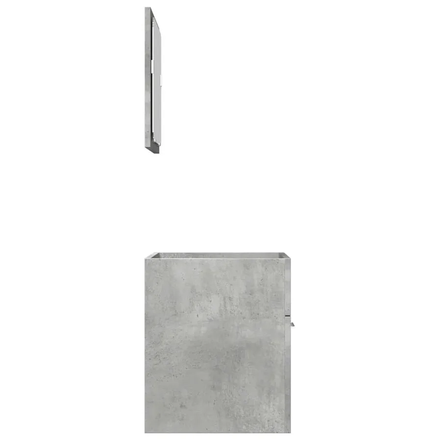 Ensemble de meubles de salle de bain 2 pcs gris béton - 6