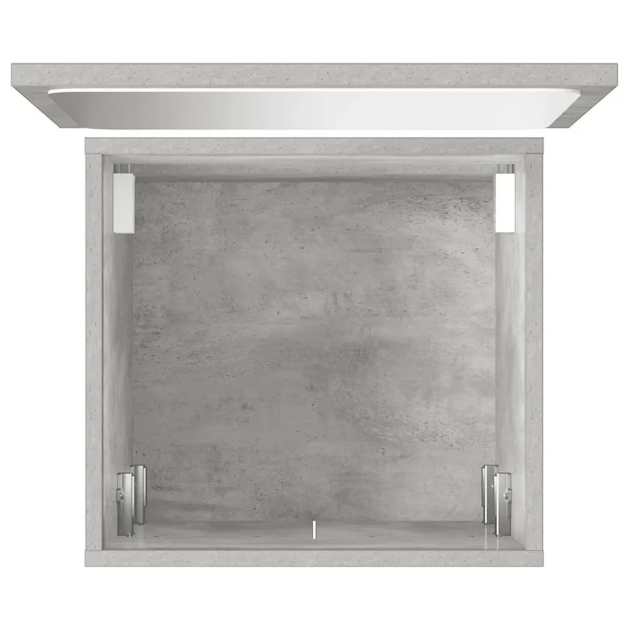 Ensemble de meubles de salle de bain 2 pcs gris béton - 8