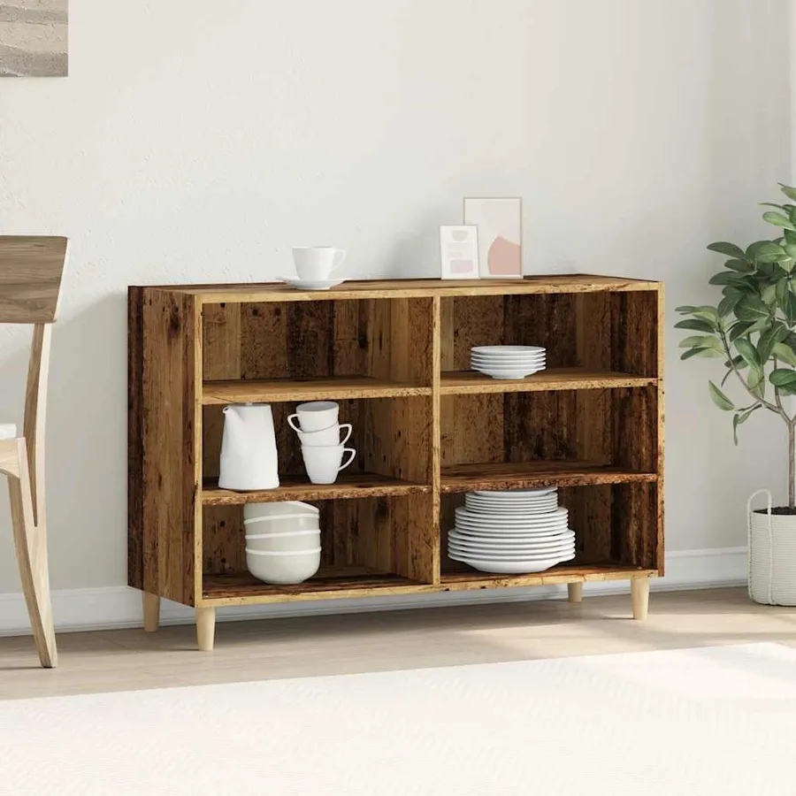 Buffet vieux bois 103,5x35x70 cm bois d'ingénierie - 3