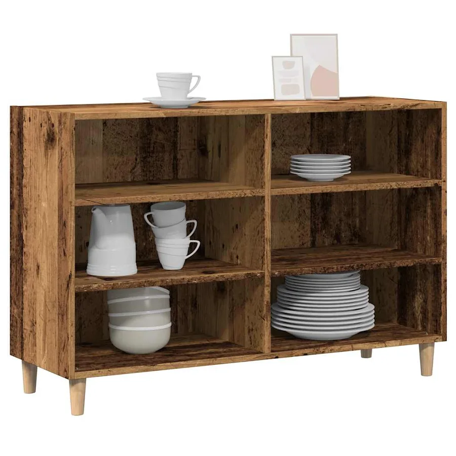Buffet vieux bois 103,5x35x70 cm bois d'ingénierie - 4