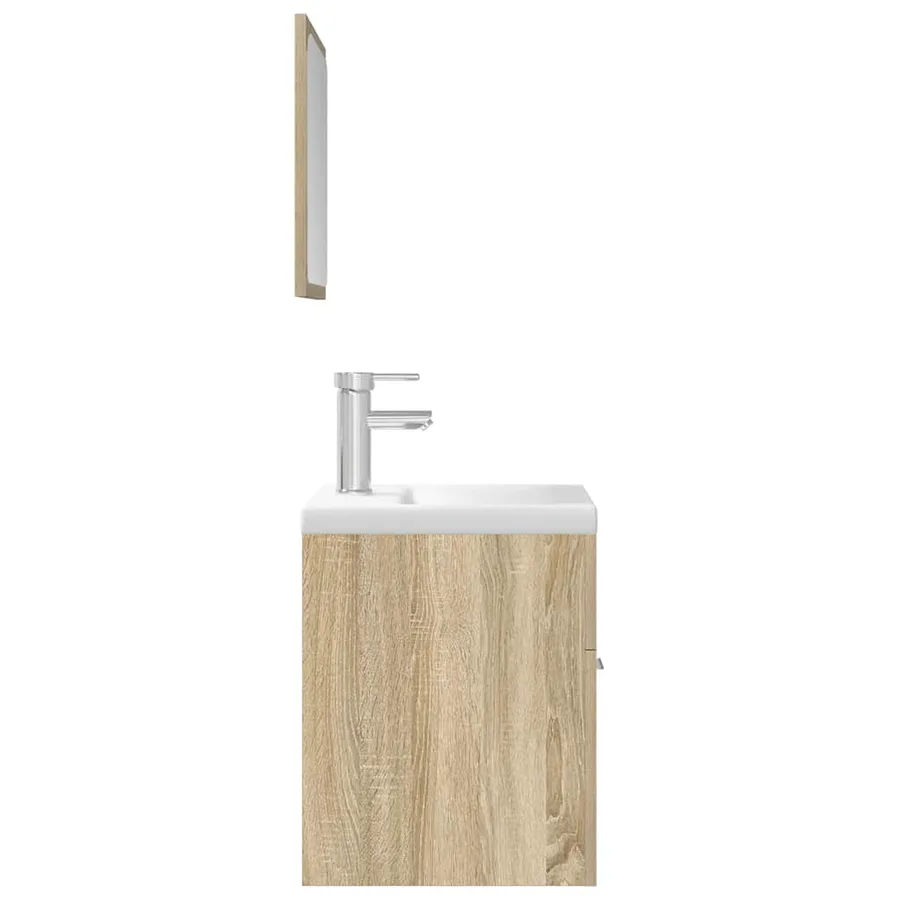 Ensemble de meubles de salle de bain 3 pcs chêne sonoma - 6
