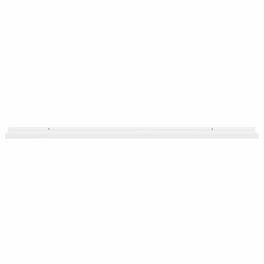 Étagères murales 2 pcs Blanc 100x9x3 cm - 5