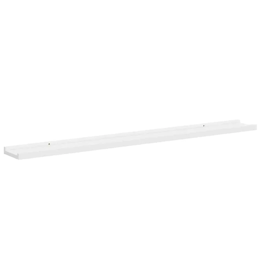 Étagères murales 2 pcs Blanc 100x9x3 cm - 6