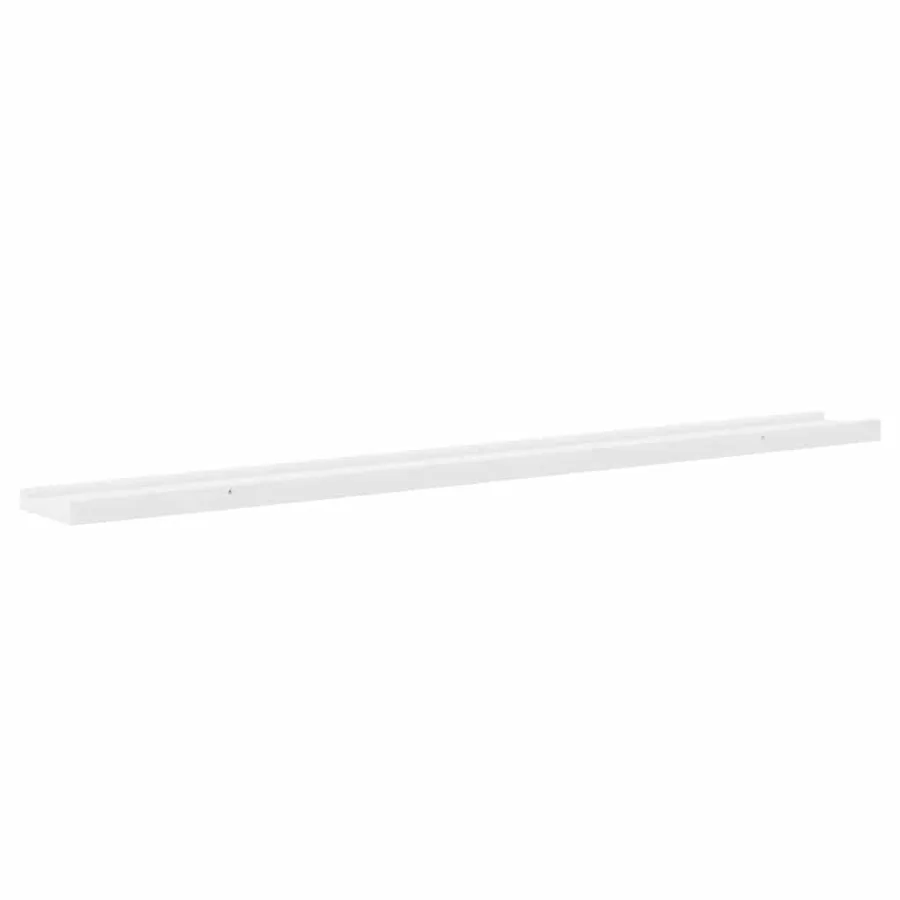 Étagères murales 2 pcs Blanc 100x9x3 cm - 8