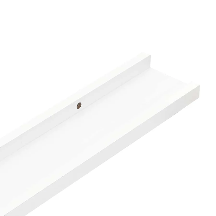 Étagères murales 2 pcs Blanc 100x9x3 cm - 9