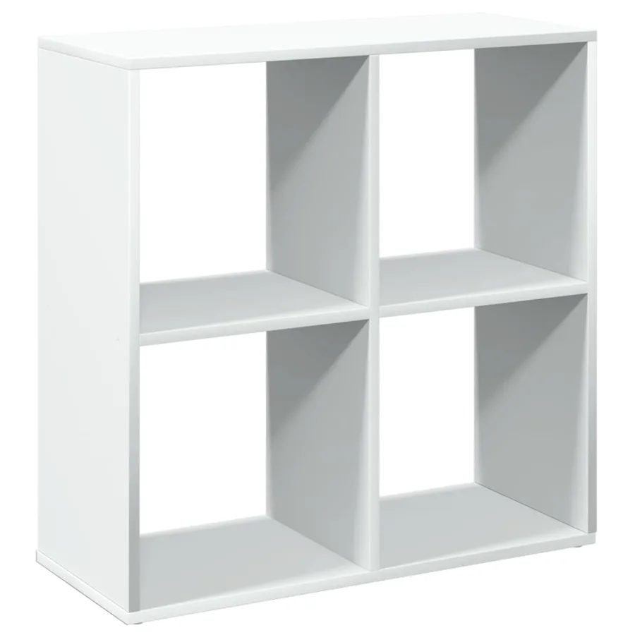 Bibliothèque séparateur de pièce Blanc 69,5 x 29 x 69,5 cm Bois d'ingénierie - 6