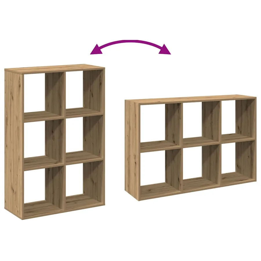 Étagère séparatrice de pièce chêne artisanal 69,5x29x103,5 cm - 8