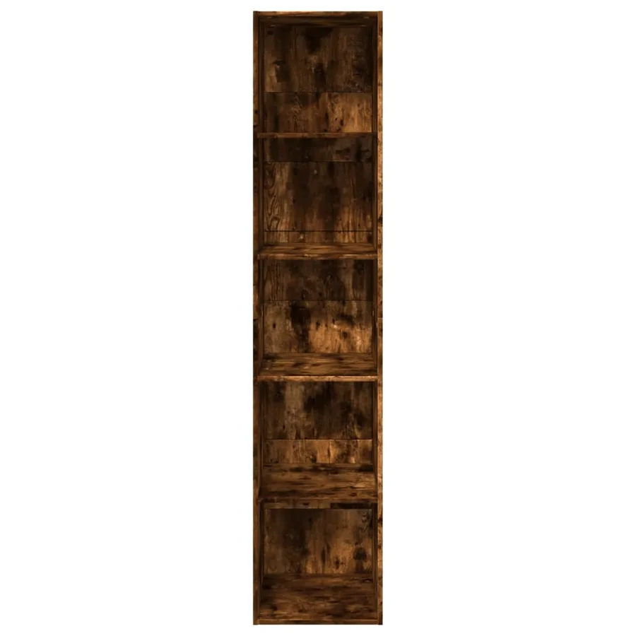 Bibliothèque chêne fumé 40x30x189 cm bois d'ingénierie - 4
