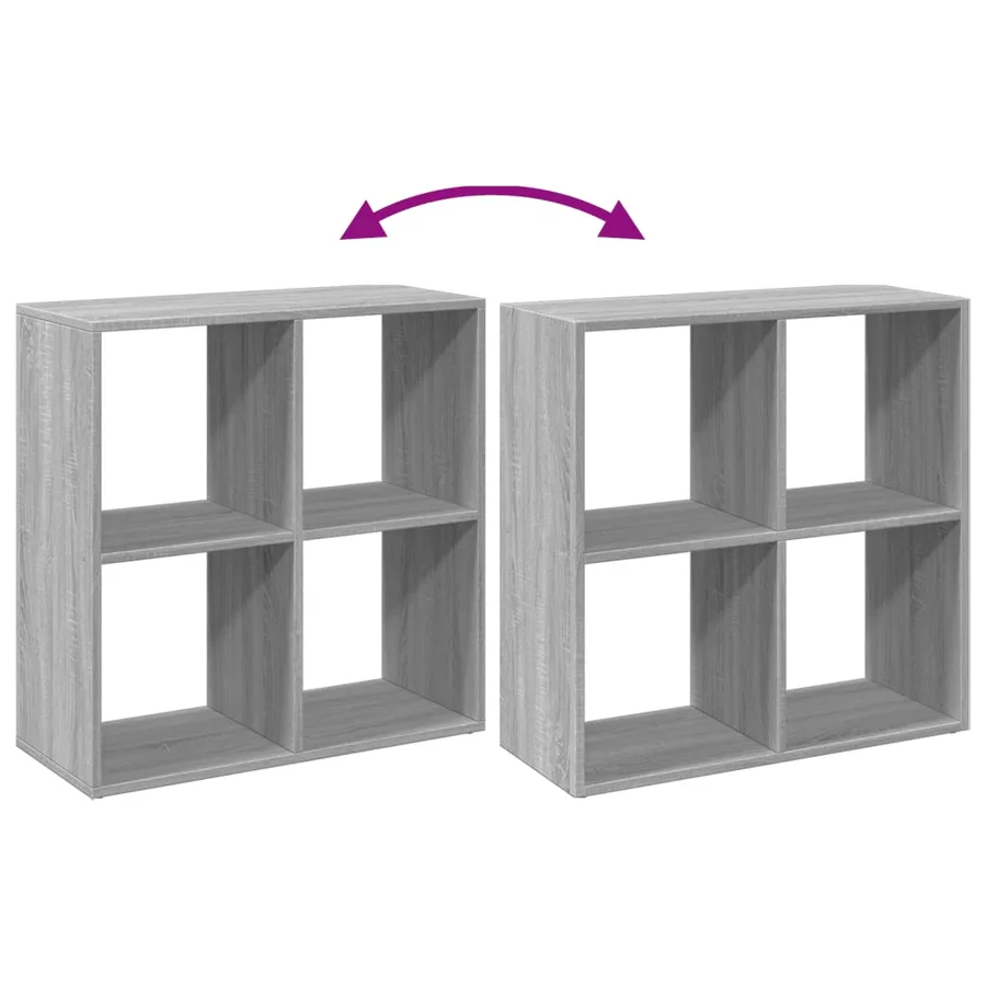 Étagère séparatrice de pièce sonoma gris 69,5x29x69,5 cm - 9