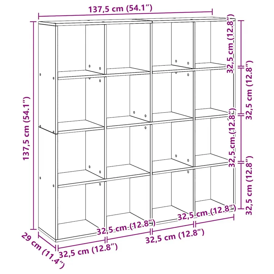 Bibliothèque chêne artisanal 102x29x143 cm bois d'ingénierie - 8
