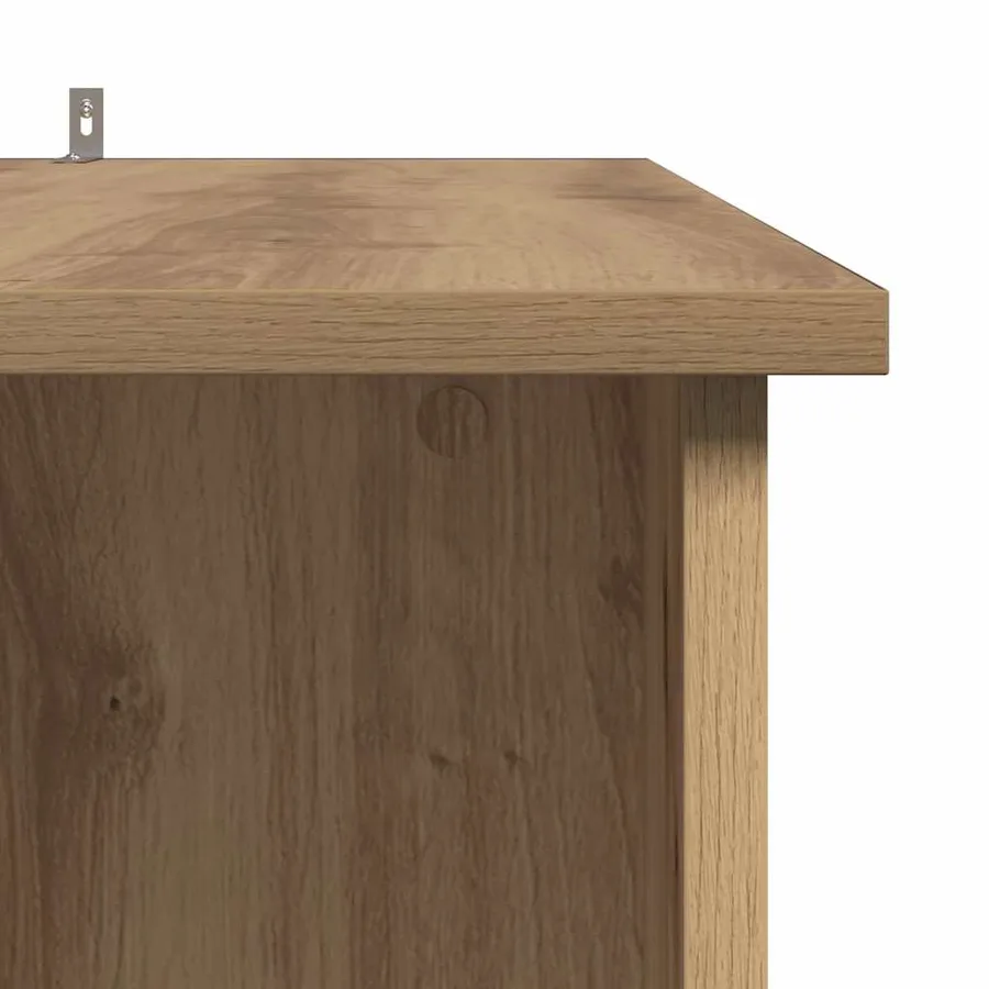 Table de bar avec étagère chêne artisanal bois d'ingénierie - 7