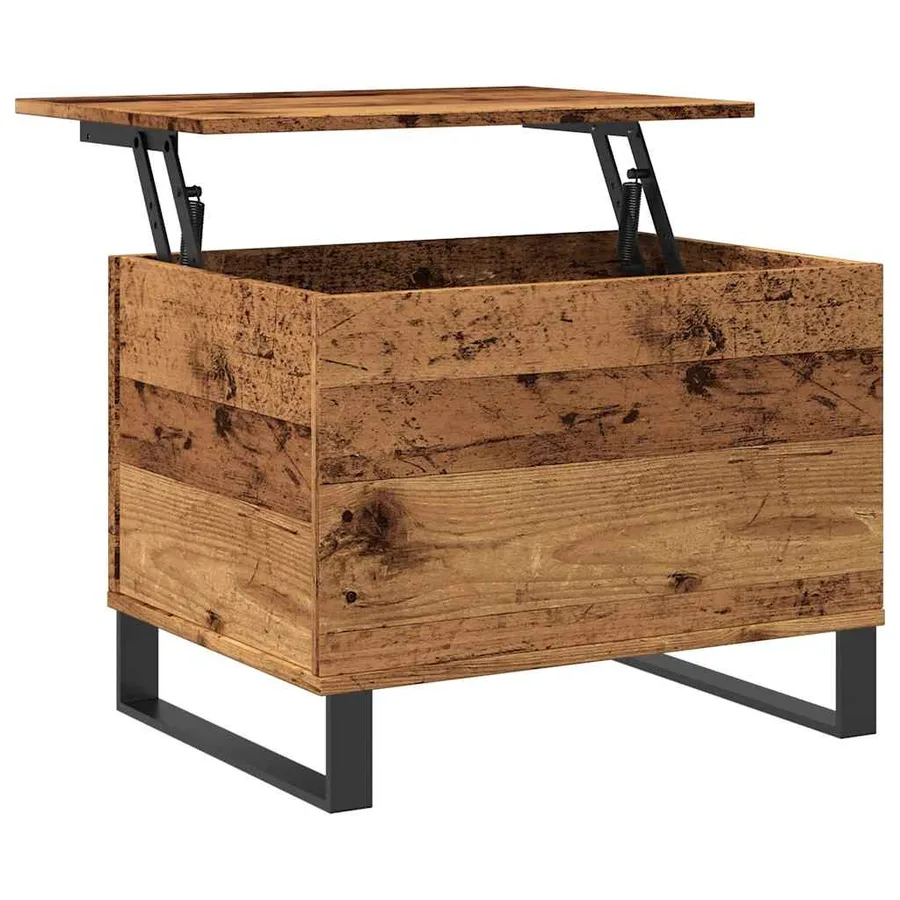 Table basse vieux bois 60x44,5x45 cm bois d'ingénierie - 5