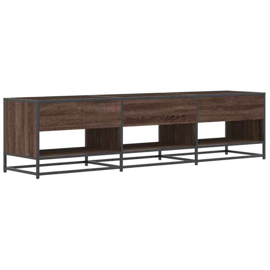 Meuble TV chêne marron 180x40x46 cm bois d'ingénierie - 5