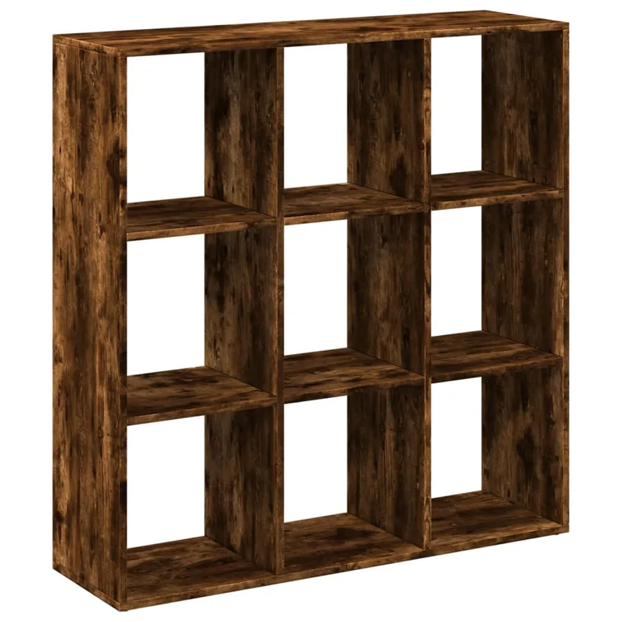 Étagère séparatrice de pièce chêne fumé 102x29x103,5 cm - 2