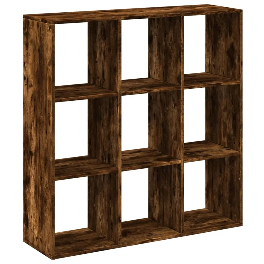 Étagère séparatrice de pièce chêne fumé 102x29x103,5 cm - 6