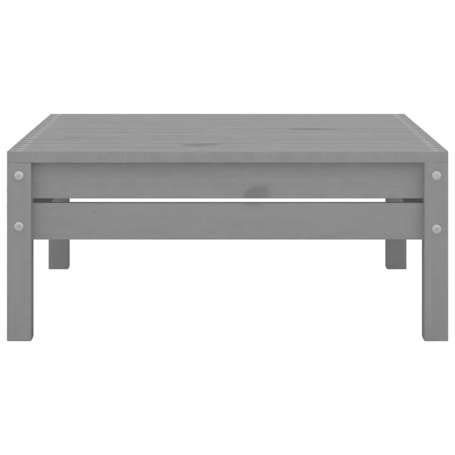 Salon de jardin 4 pcs Gris Bois de pin massif - 14