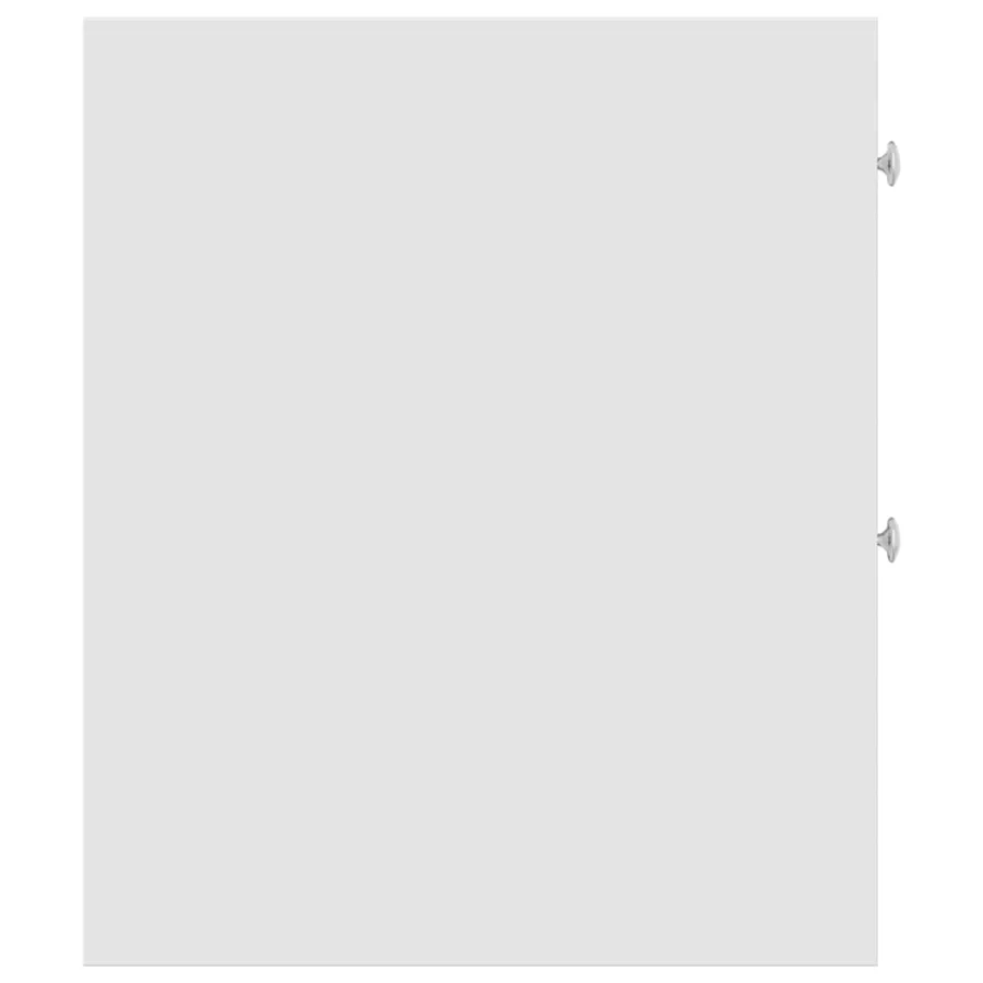 Armoire de salle de bain étroite avec roulettes blanc - 5