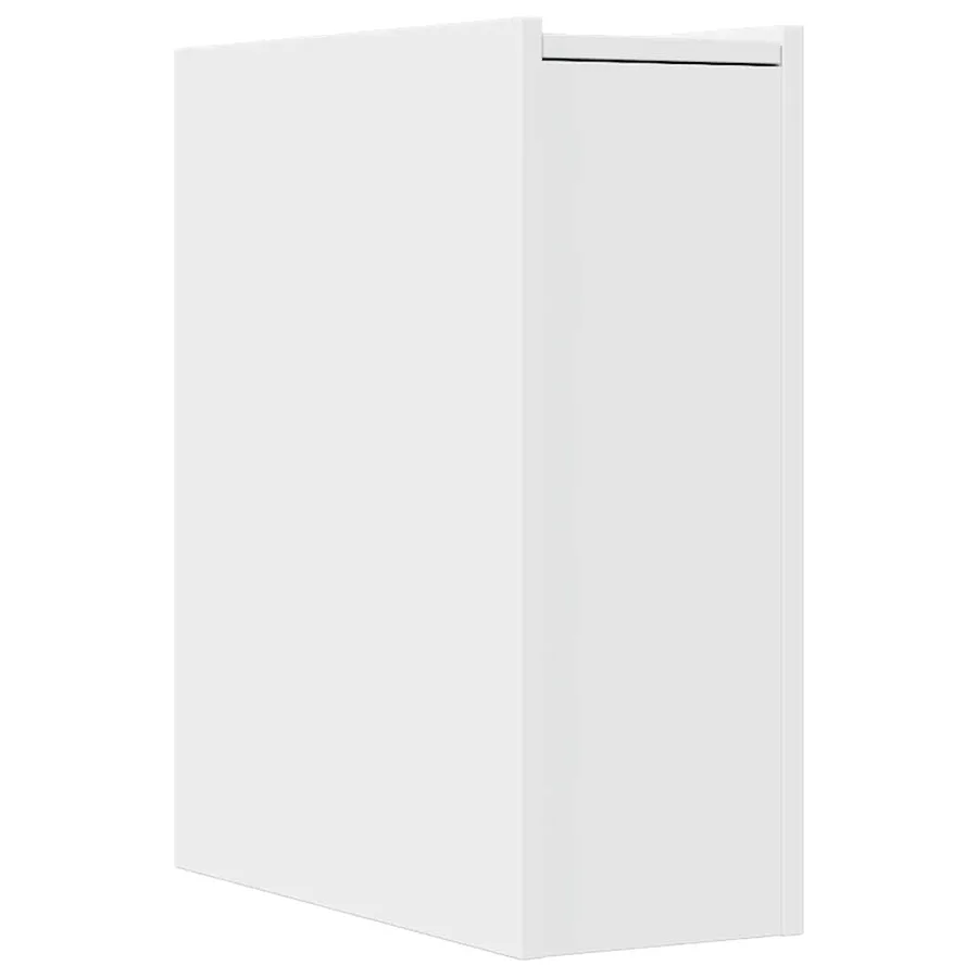 Armoire de salle de bain étroite avec roulettes blanc - 6