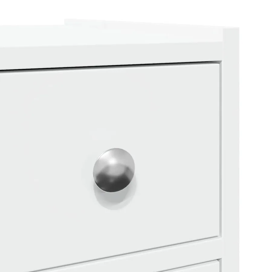 Armoire de salle de bain étroite avec roulettes blanc - 9