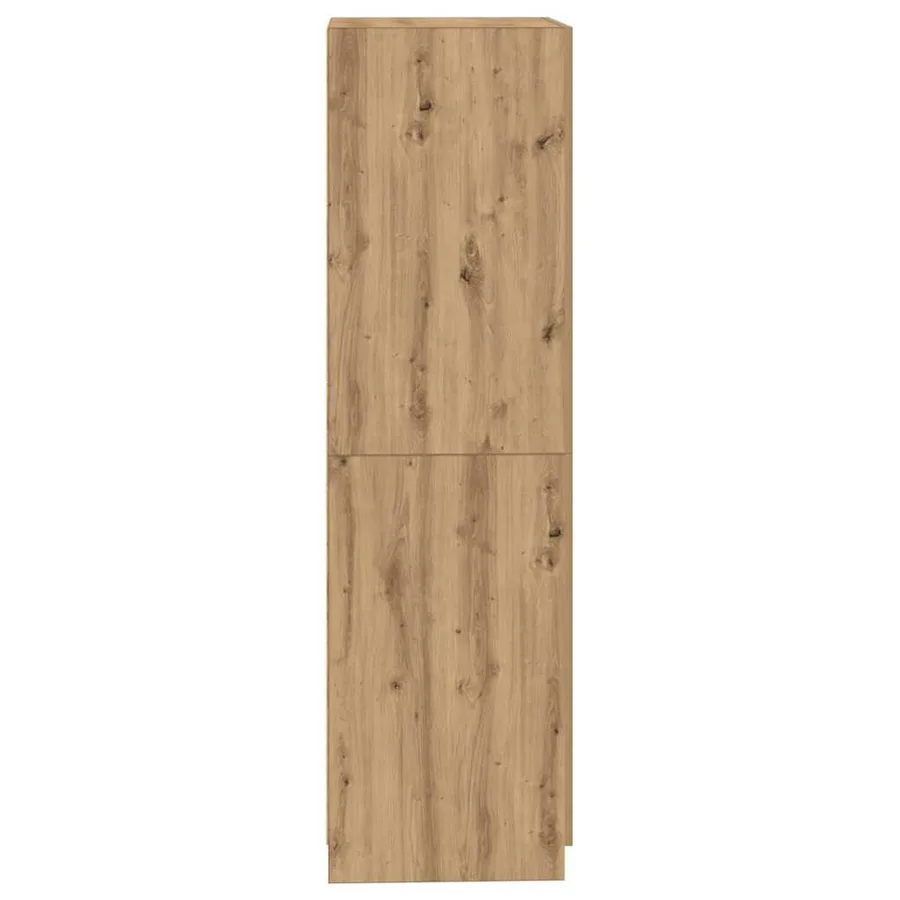Garde-robe chêne artisanal 80x52x180 cm bois d'ingénierie - 5