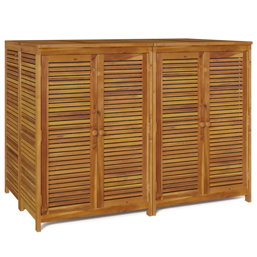 Boîte de rangement de jardin 140x87x104 cm bois massif d'acacia - 2