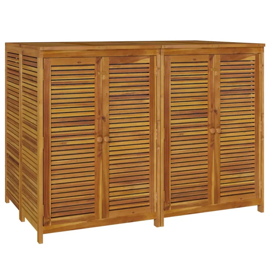 Boîte de rangement de jardin 140x87x104 cm bois massif d'acacia - 3
