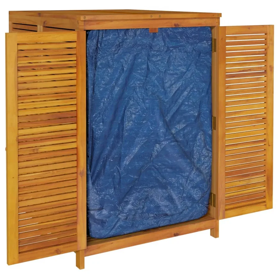 Boîte de rangement de jardin 140x87x104 cm bois massif d'acacia - 5