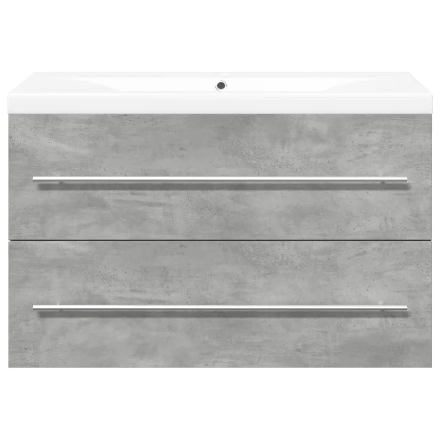 Ensemble de meubles de salle de bain 2 pcs gris béton - 4