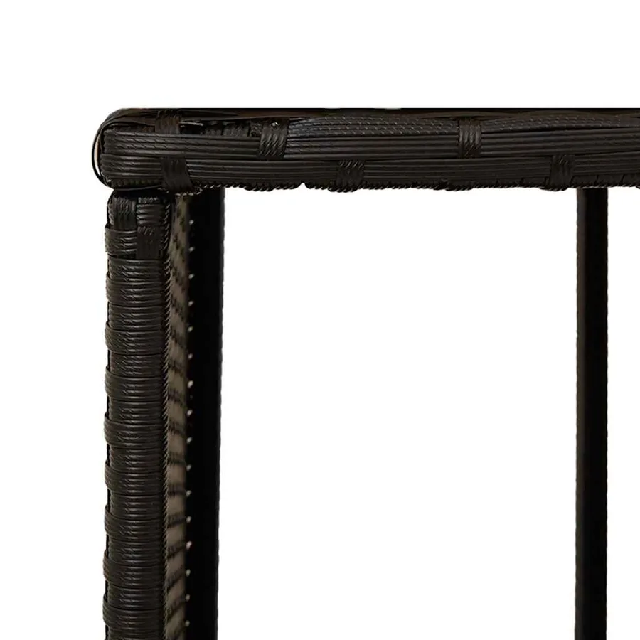 Étagères de rangement pour spa 2 pcs noir résine tressée - 7