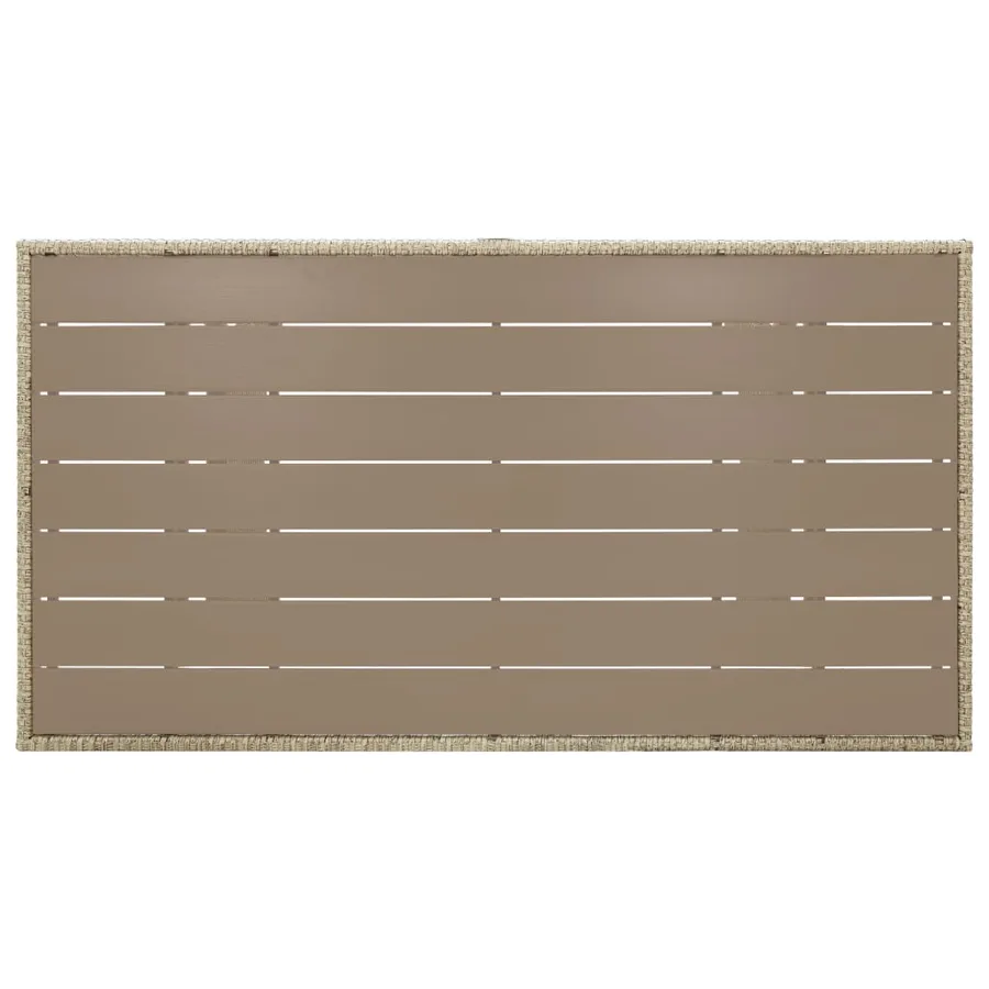 Table de jardin Gris 120x70x66 cm Résine tressée - 4