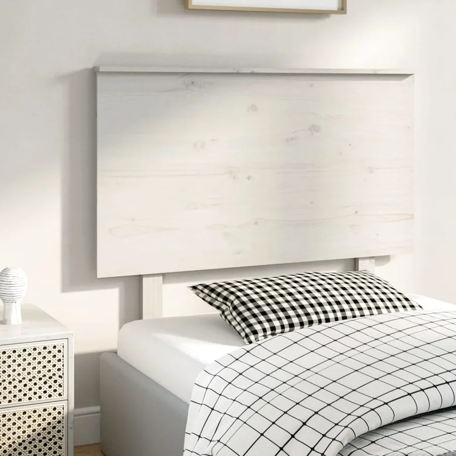 Tête de lit Blanc 94x6x82,5 cm Bois massif de pin - 4
